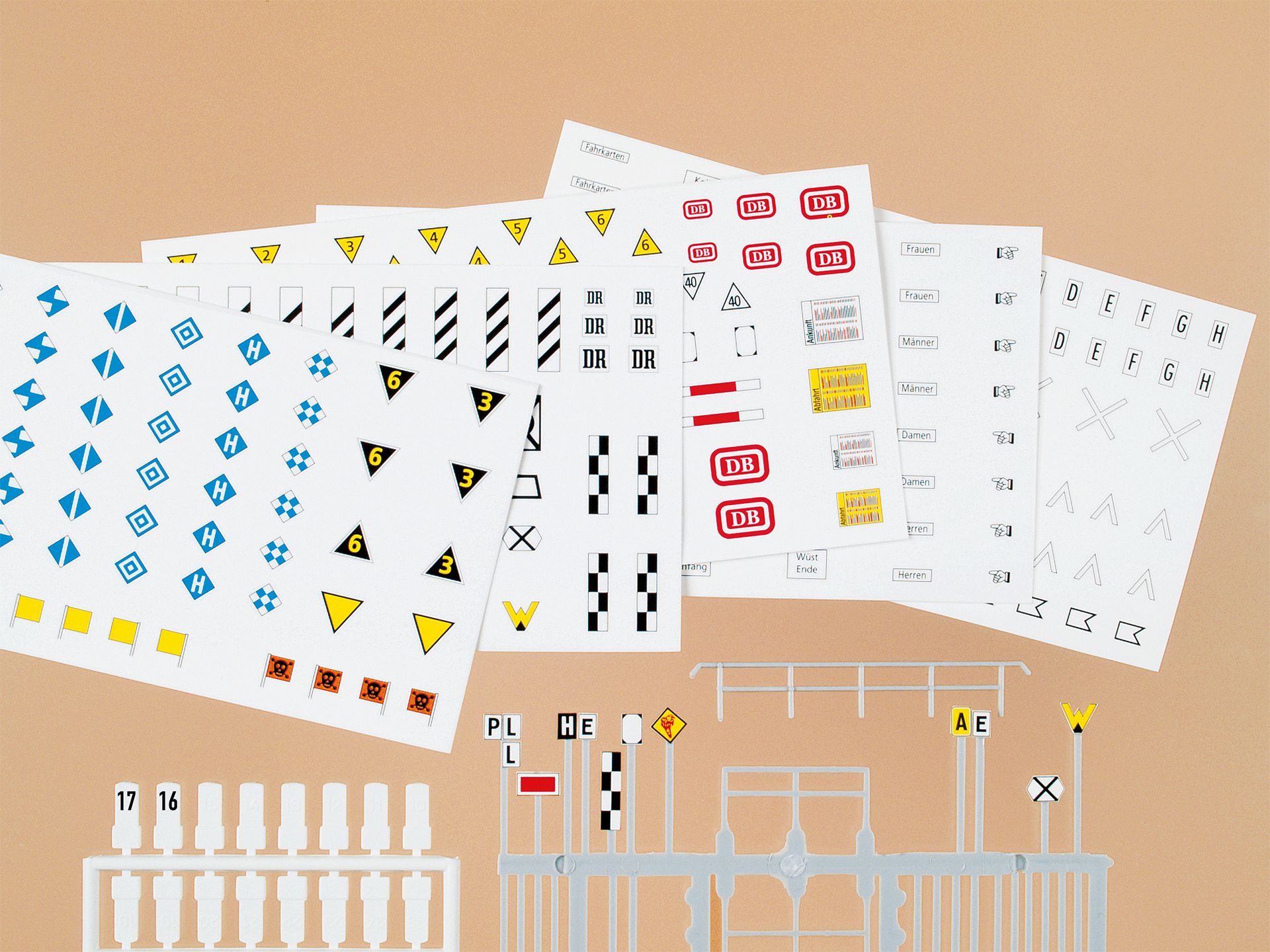 42602 Auhagen H0/TT Eisenbahn-Signaltafeln und -Schilder