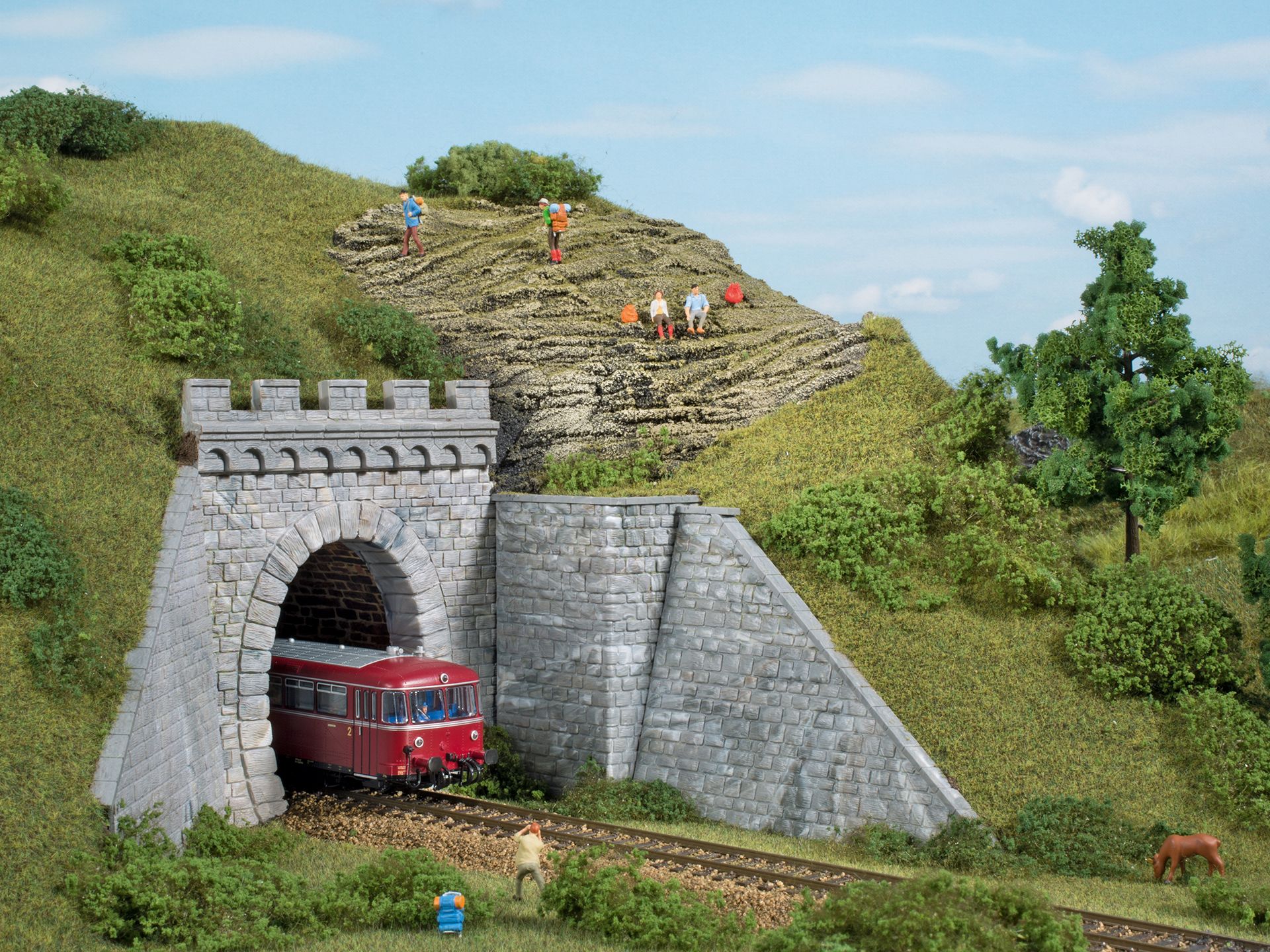 11342 Auhagen H0 Tunnelportale eingleisig