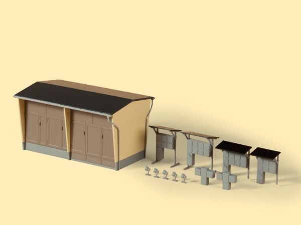 11427 Auhagen H0 Trafostation mit Zubehör