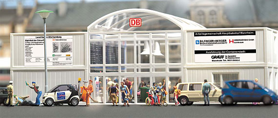 Busch H0 1030 Container Bahnhof  SA