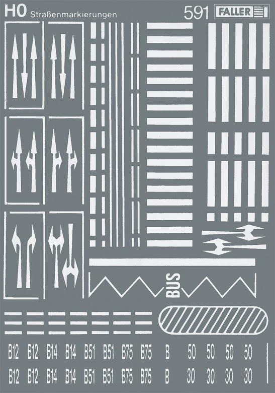 Faller H0 180536 Strassenmarkierung