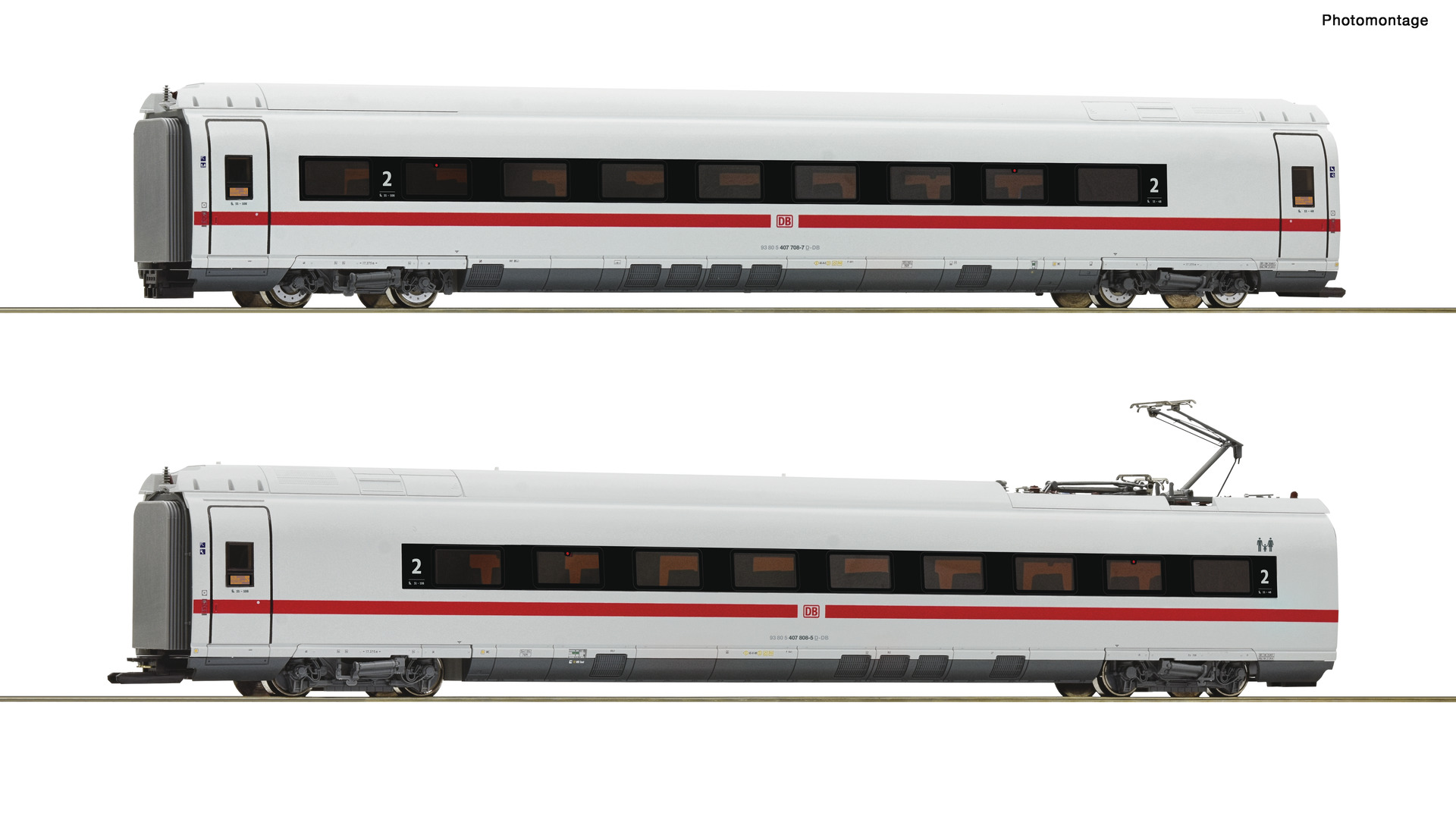 Roco 72099 H0  2-tlg. Set 2: Zwischenwagen ICE 3 (BR 407), DB AG