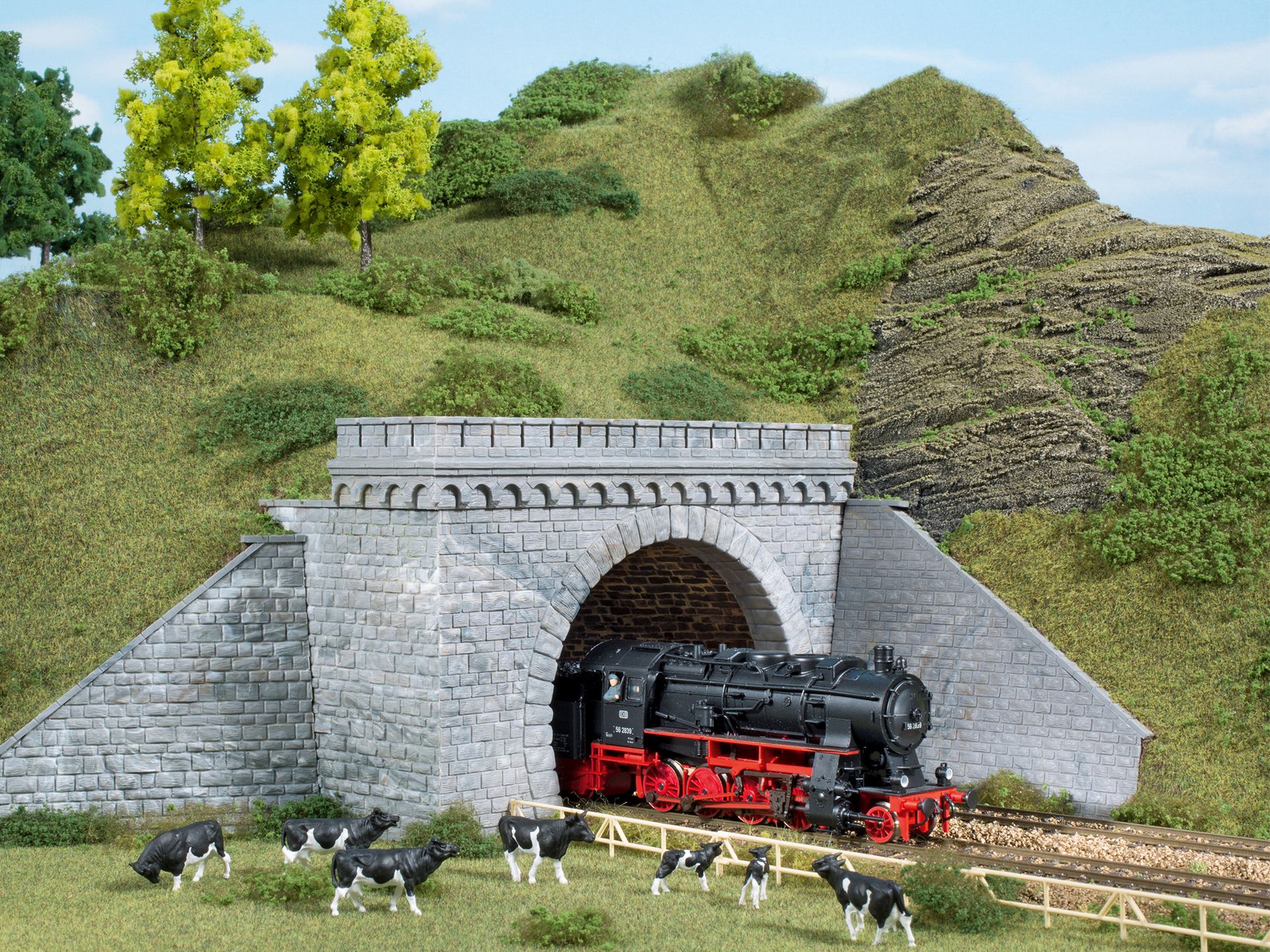 11343 Auhagen H0 Tunnelportale zweigleisig